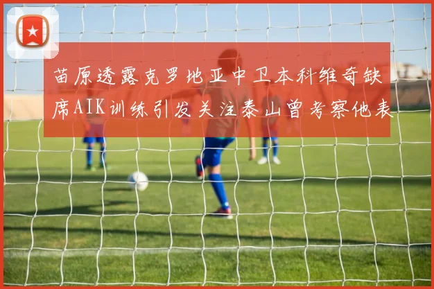 苗原透露克罗地亚中卫本科维奇缺席AIK训练引发关注泰山曾考察他表现